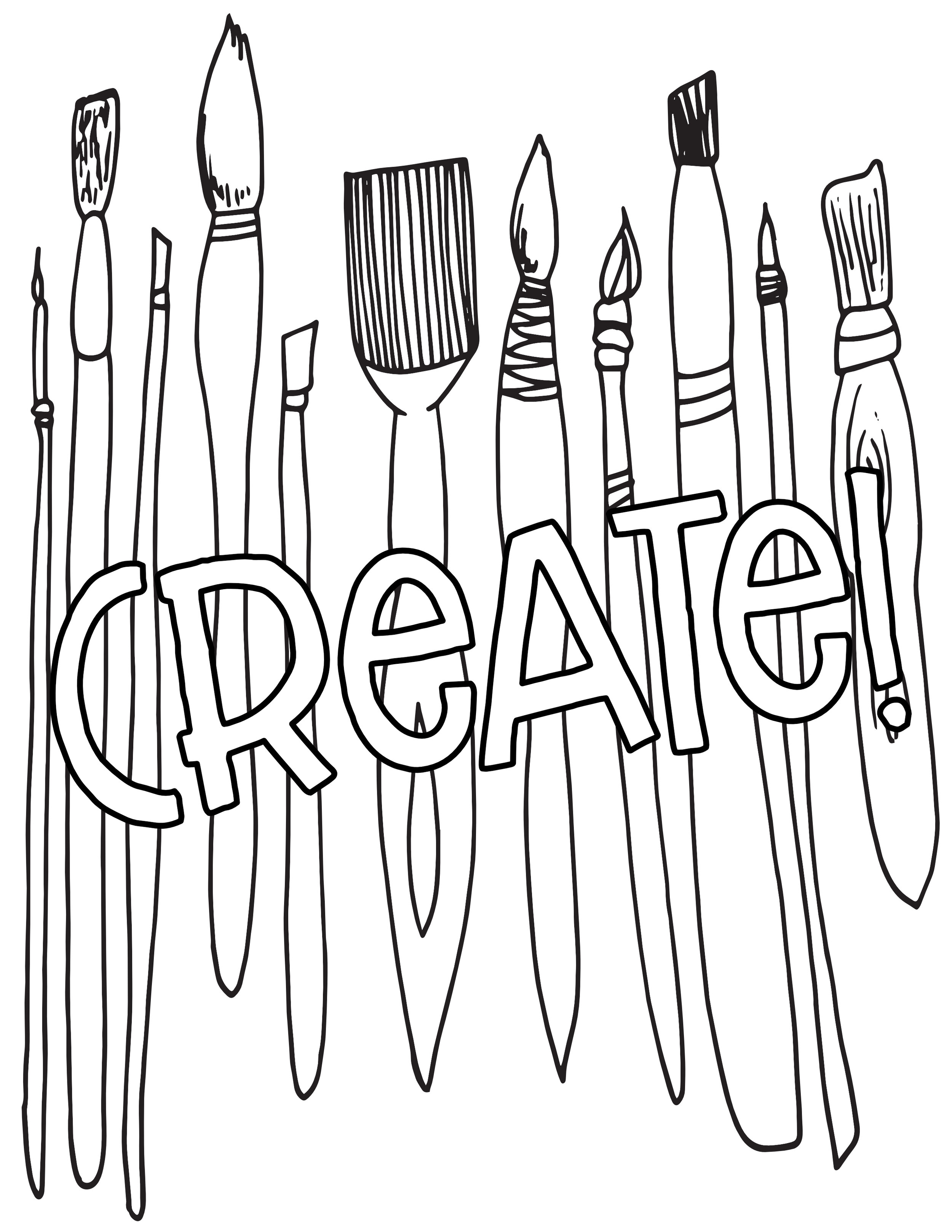 65 Paintbrush Coloring Page 10