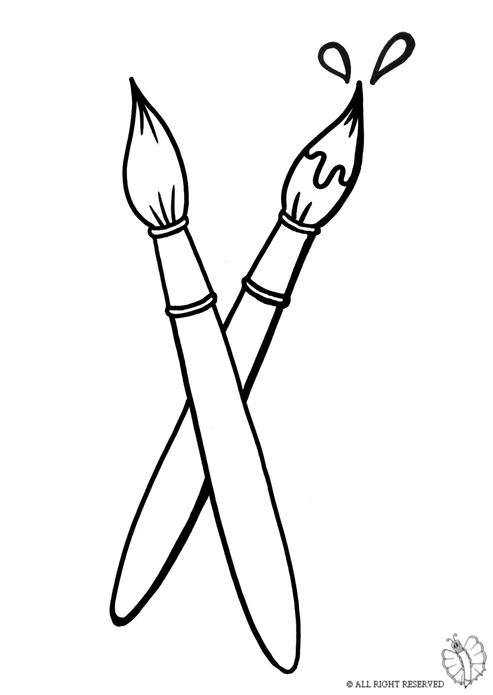 65 Paintbrush Coloring Page 13