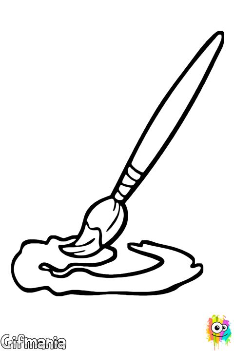 65 Paintbrush Coloring Page 19