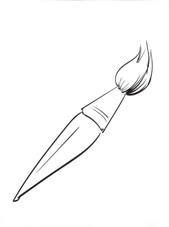 65 Paintbrush Coloring Page 2