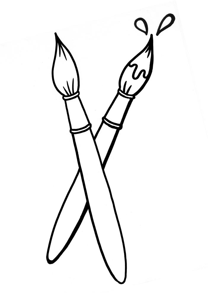 65 Paintbrush Coloring Page 67