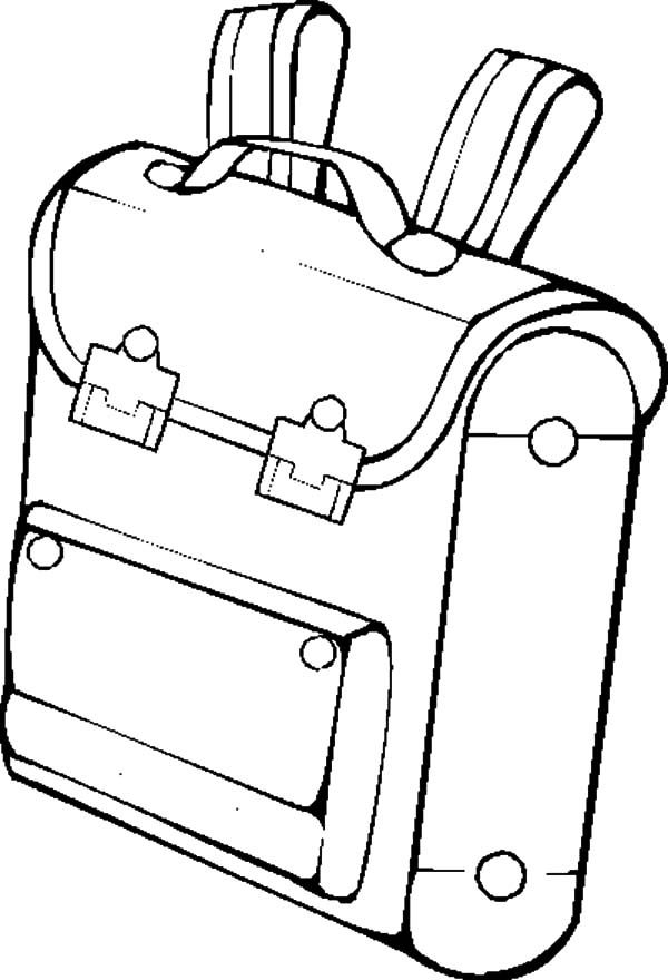 Coloring Page Of A Backpack 101