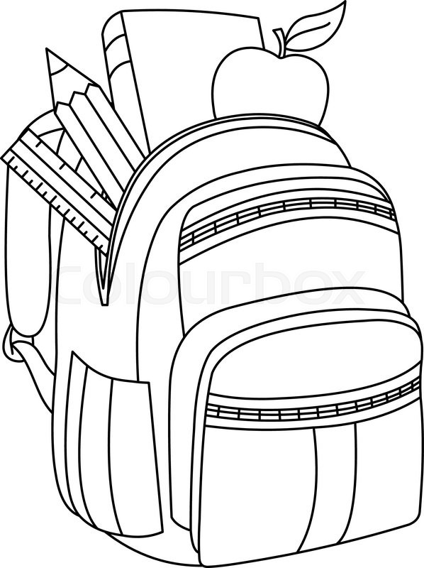 Coloring Page Of A Backpack 11