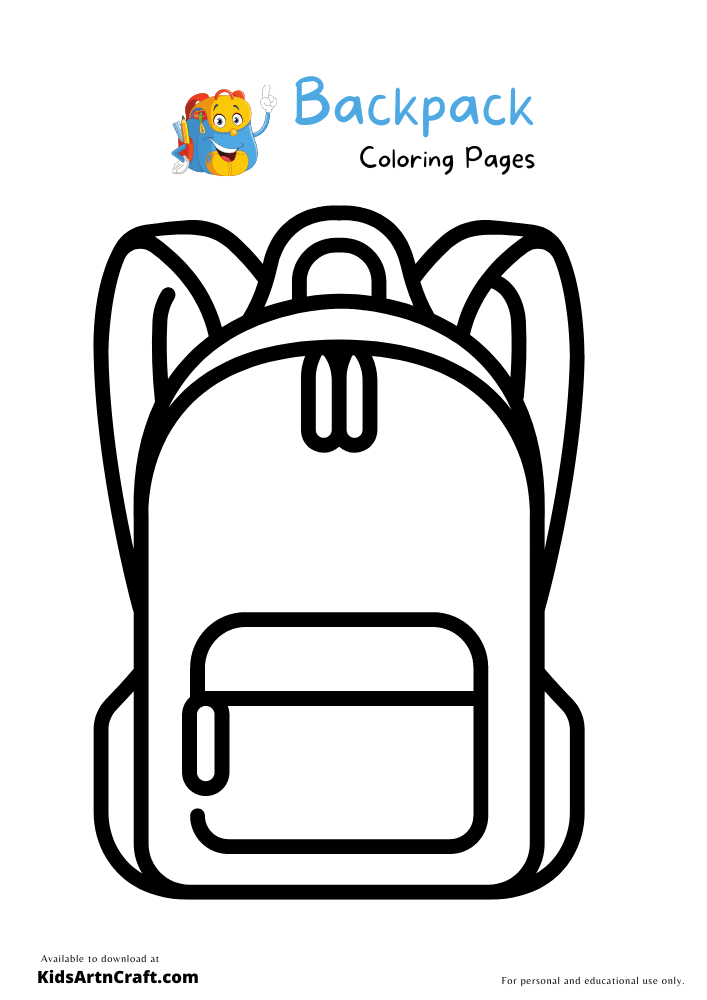 Coloring Page Of A Backpack 13