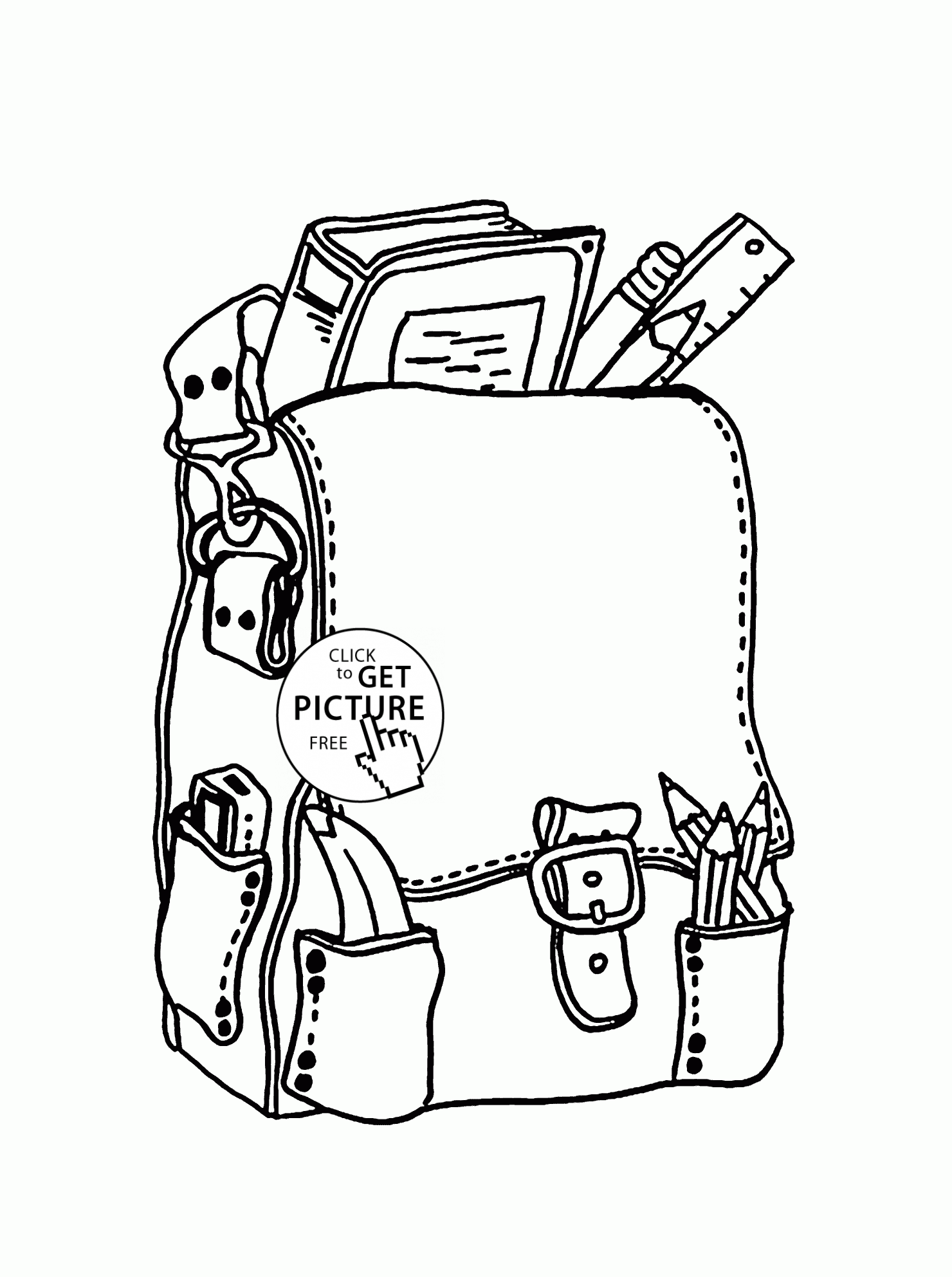 Coloring Page Of A Backpack 14