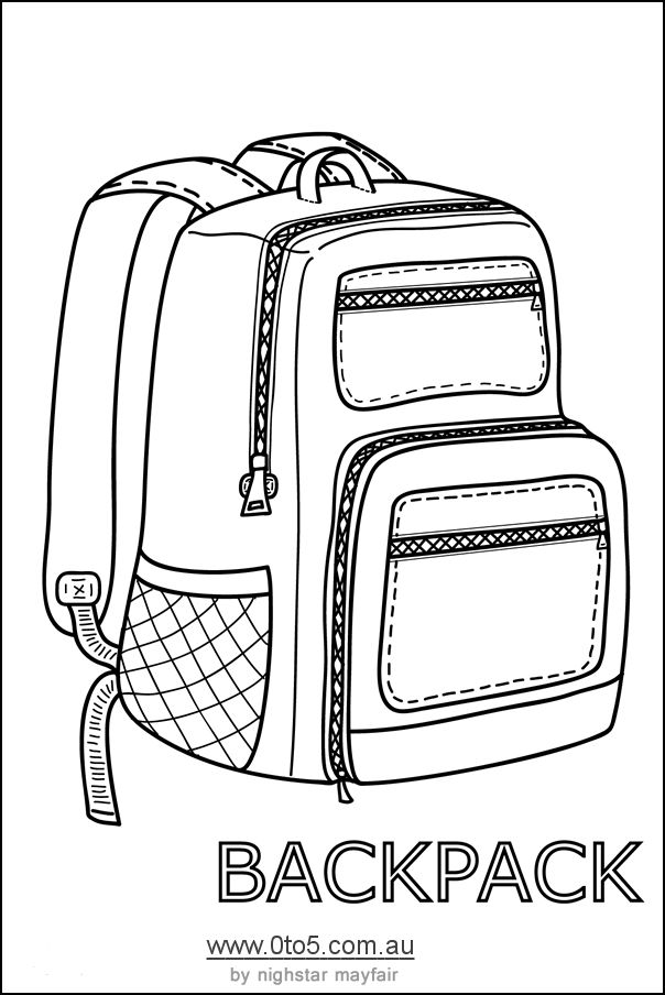 Coloring Page Of A Backpack 19