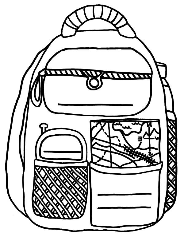 Coloring Page Of A Backpack 2