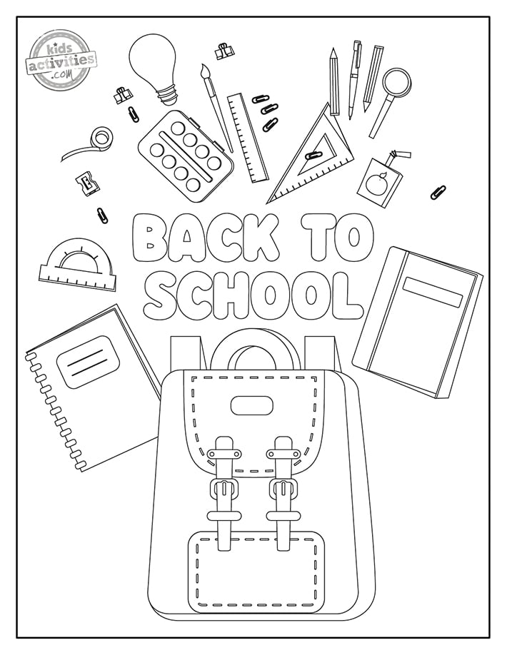 Coloring Page Of A Backpack 22