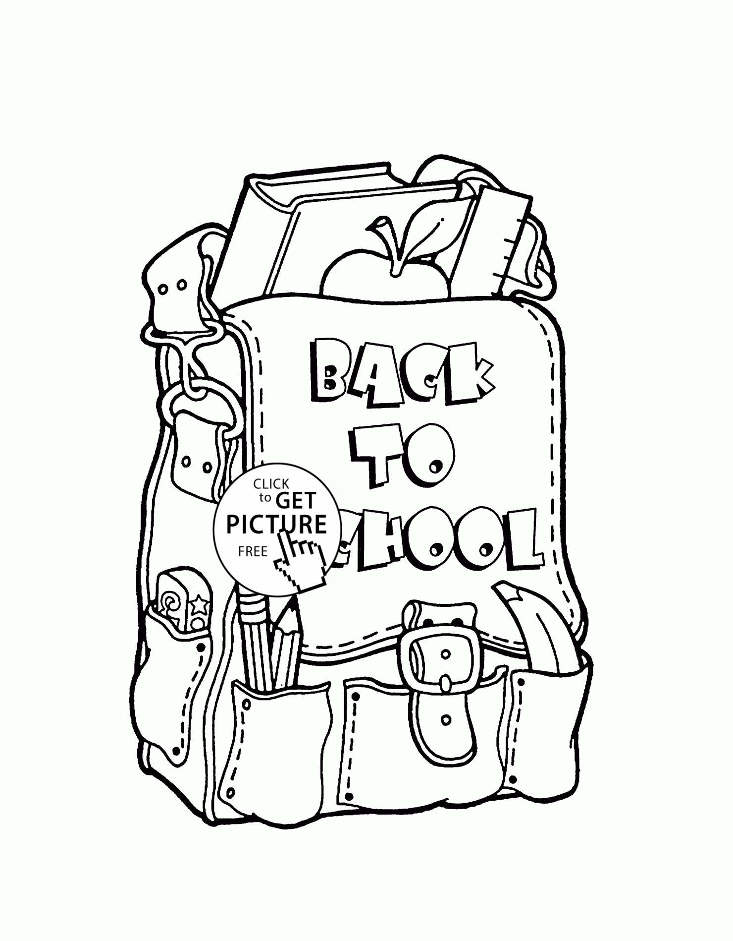 Coloring Page Of A Backpack 28