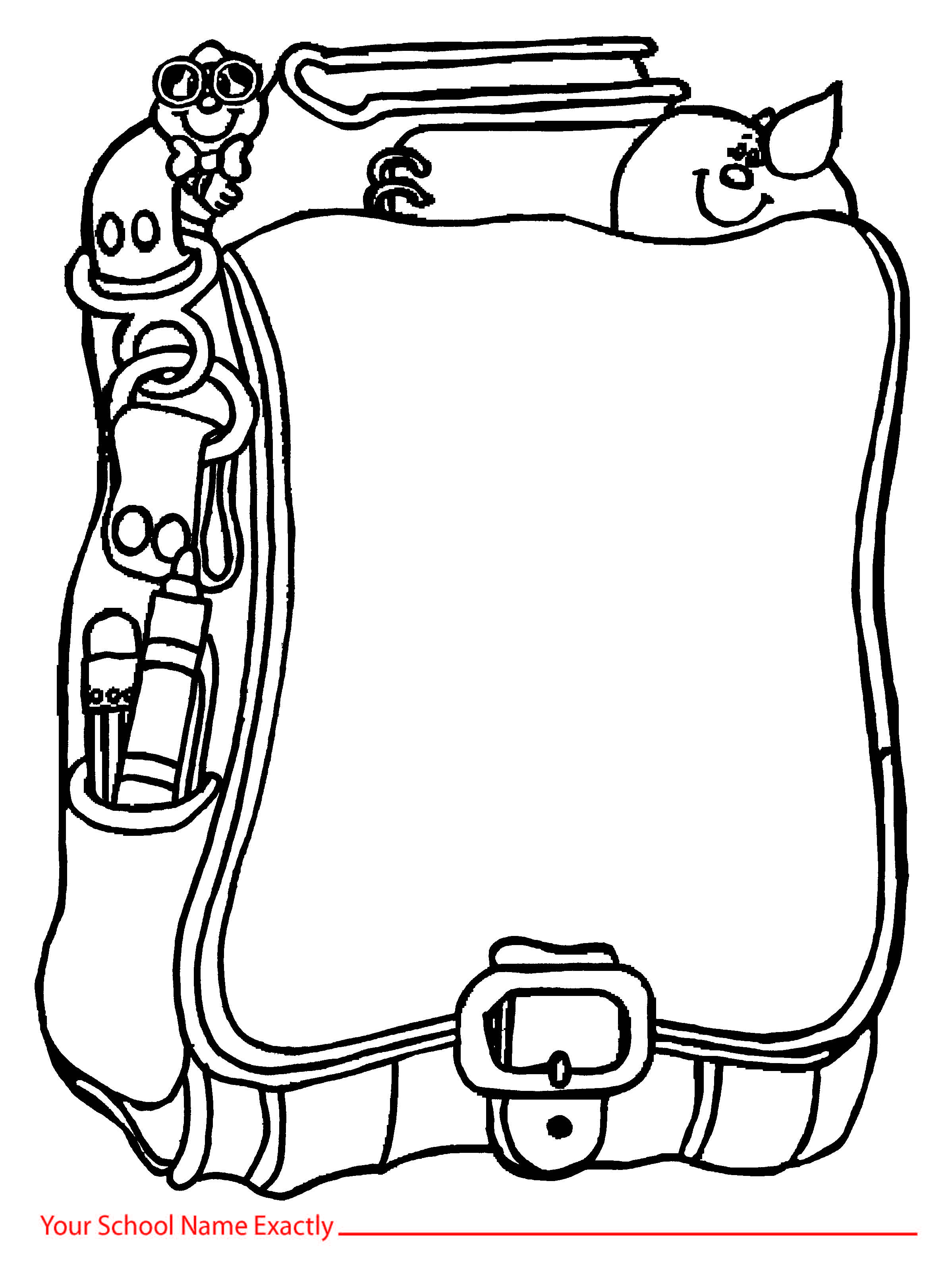 Coloring Page Of A Backpack 33