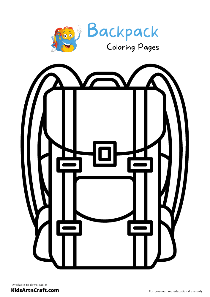 Coloring Page Of A Backpack 37