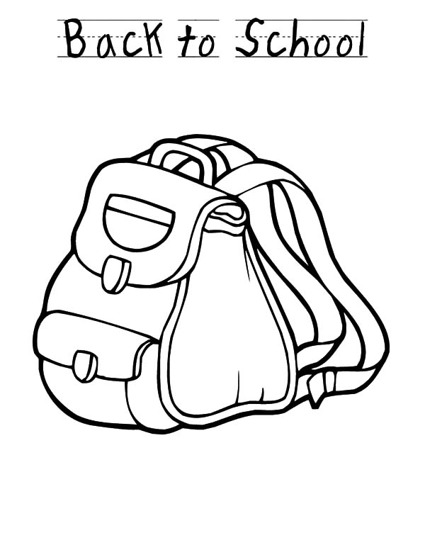 Coloring Page Of A Backpack 55