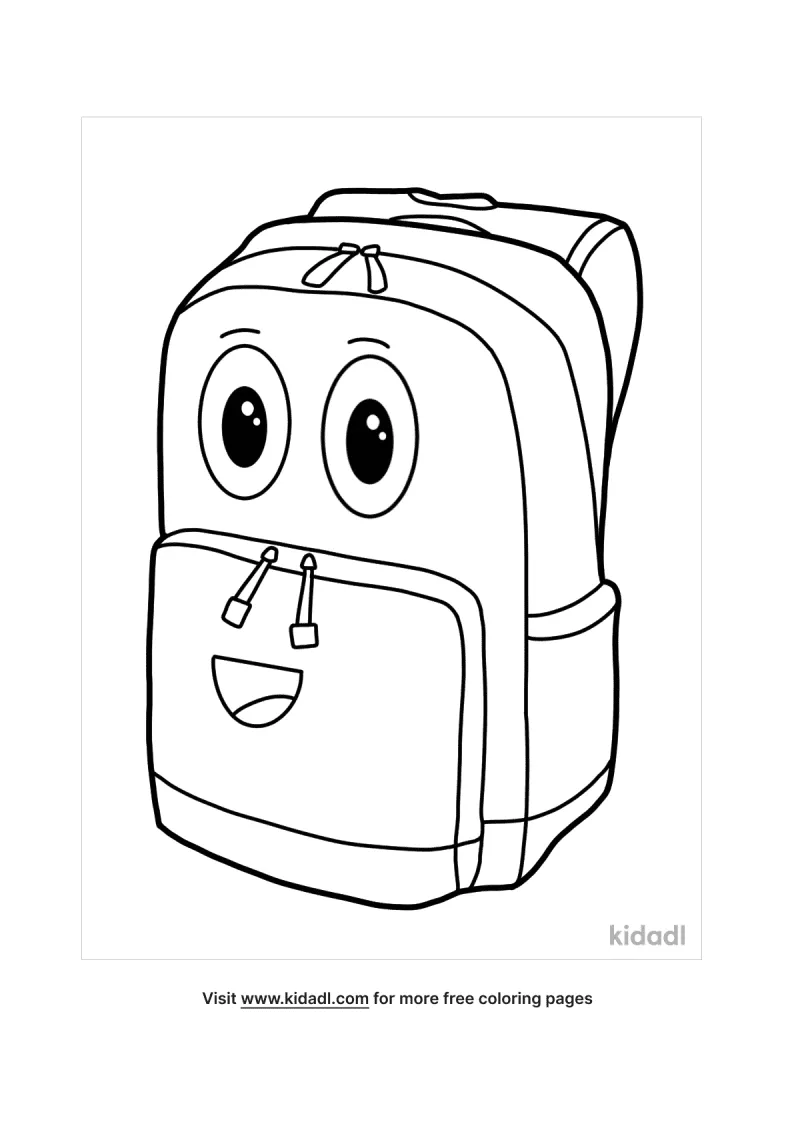 Coloring Page Of A Backpack 58