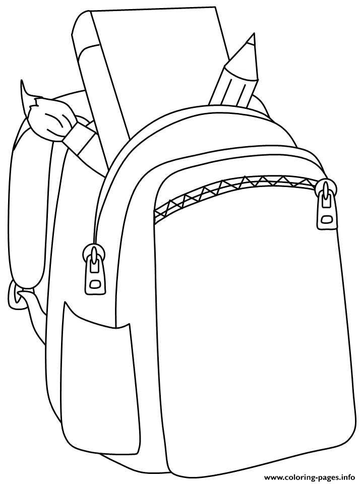 Coloring Page Of A Backpack 59