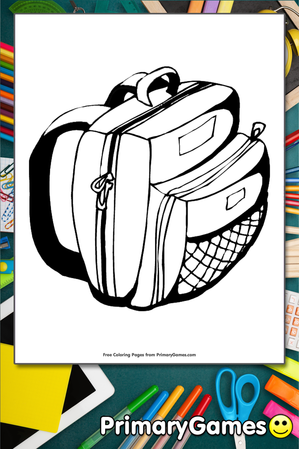 Coloring Page Of A Backpack 64