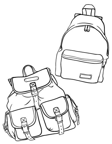 Coloring Page Of A Backpack 67