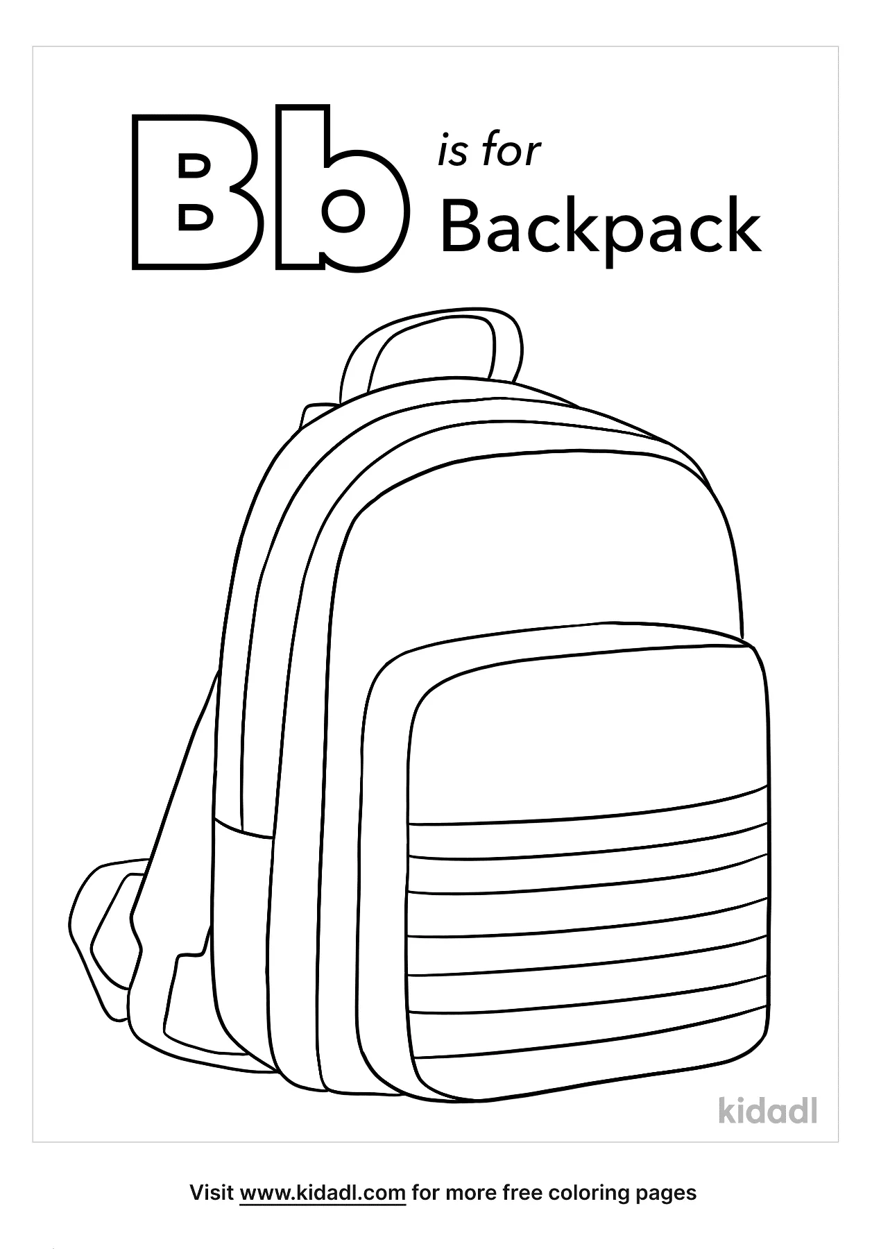 Coloring Page Of A Backpack 69