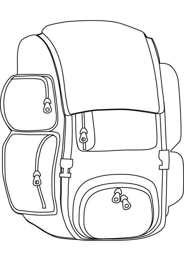 Coloring Page Of A Backpack 7