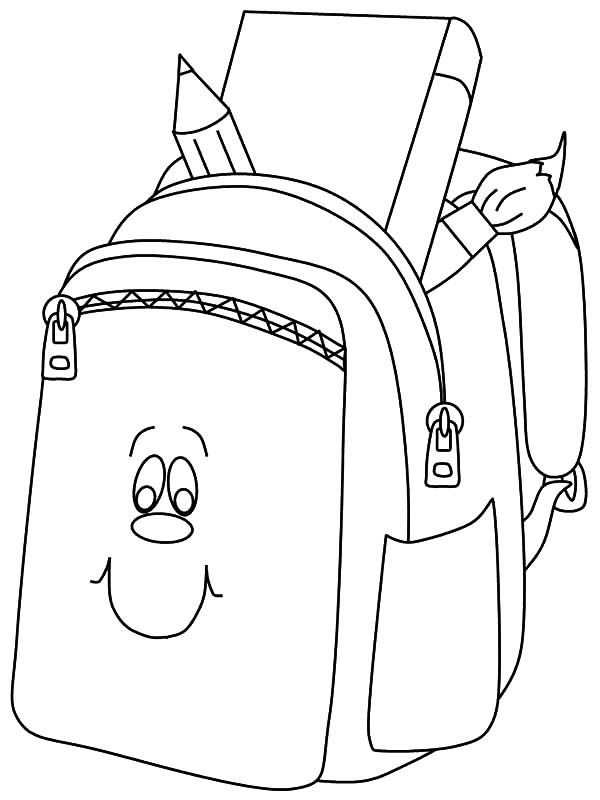 Coloring Page Of A Backpack 70