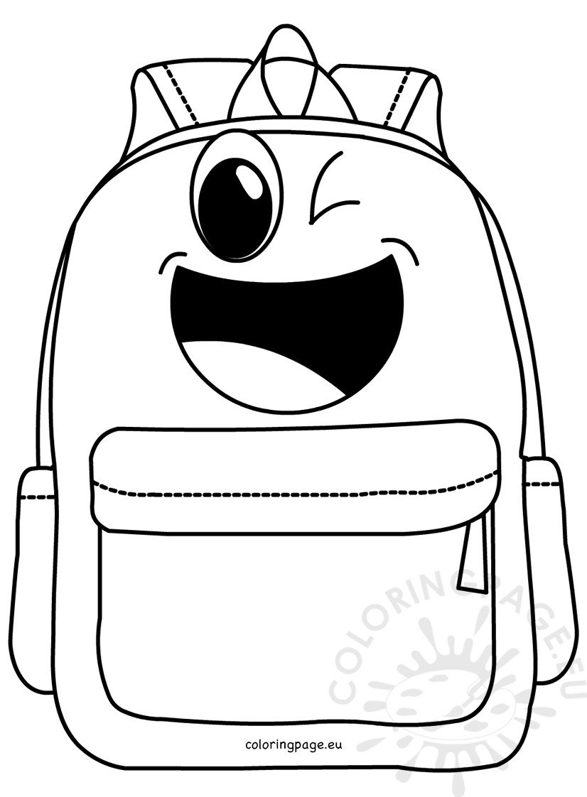 Coloring Page Of A Backpack 72