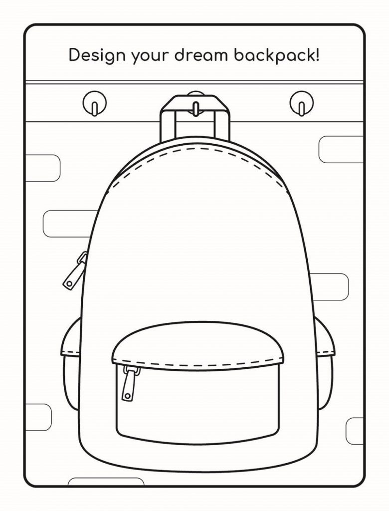 Coloring Page Of A Backpack 74