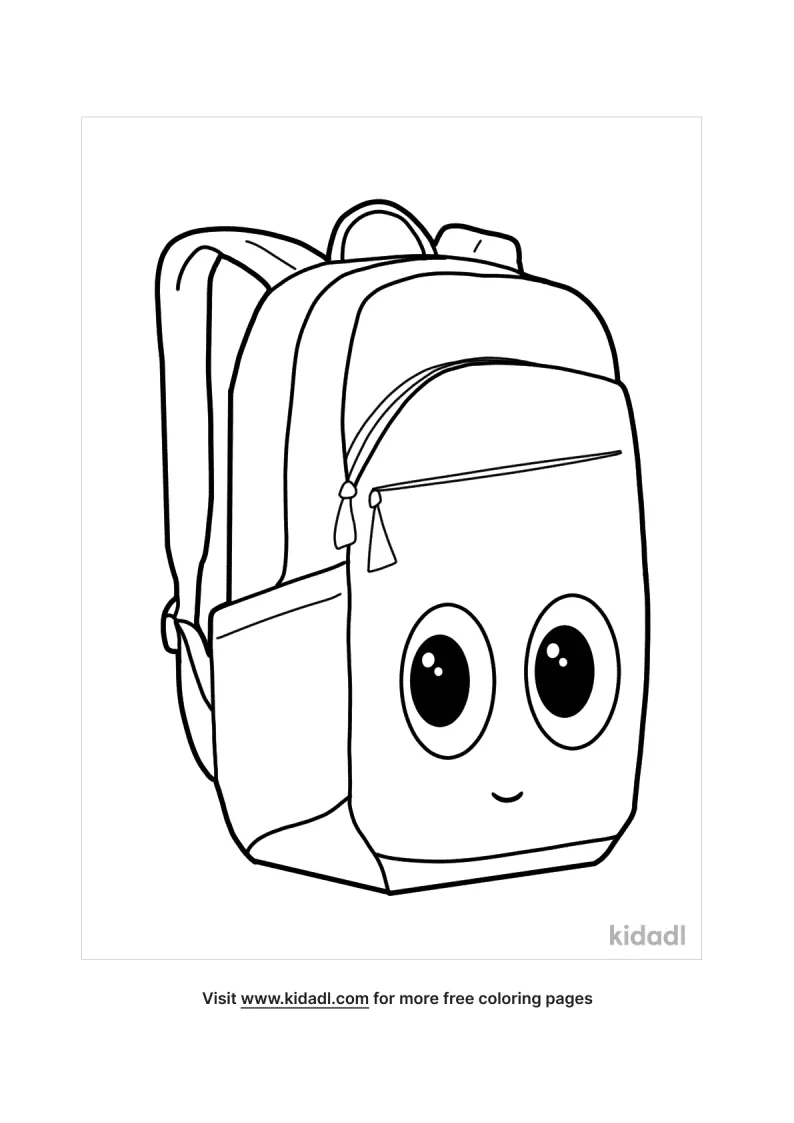 Coloring Page Of A Backpack 76