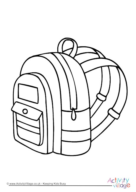 Coloring Page Of A Backpack 77