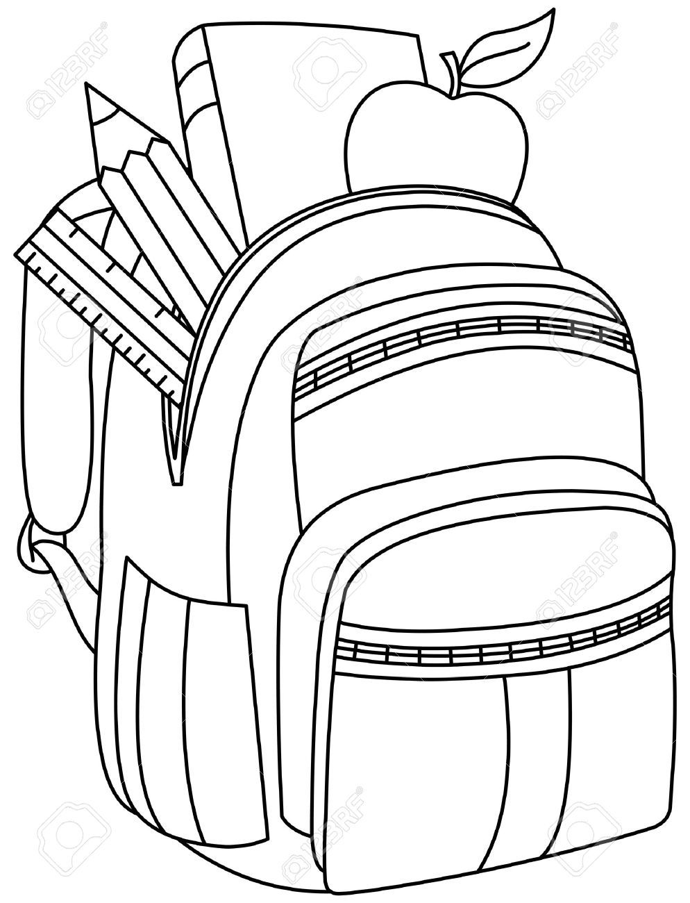 Coloring Page Of A Backpack 78