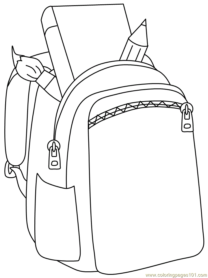 Coloring Page Of A Backpack 79