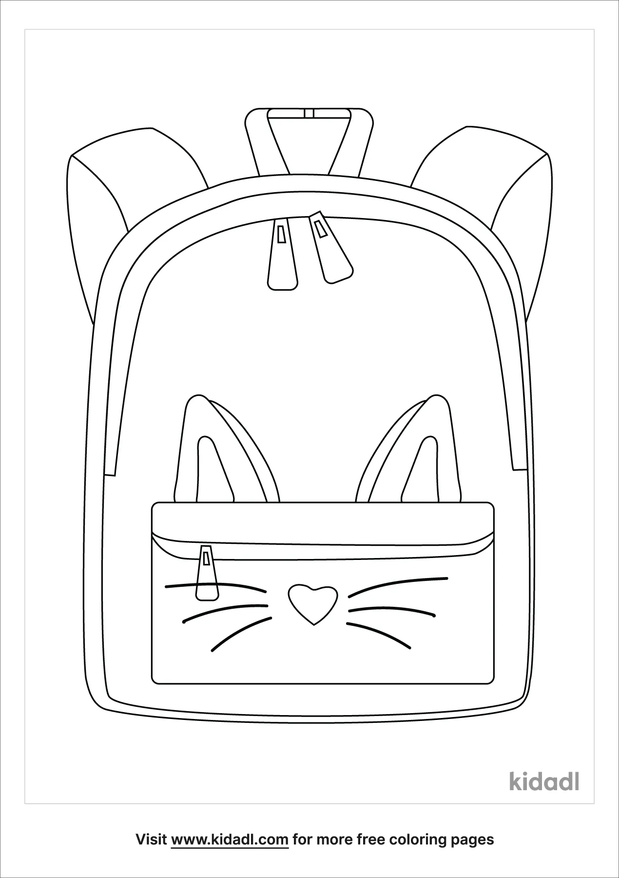 Coloring Page Of A Backpack 80