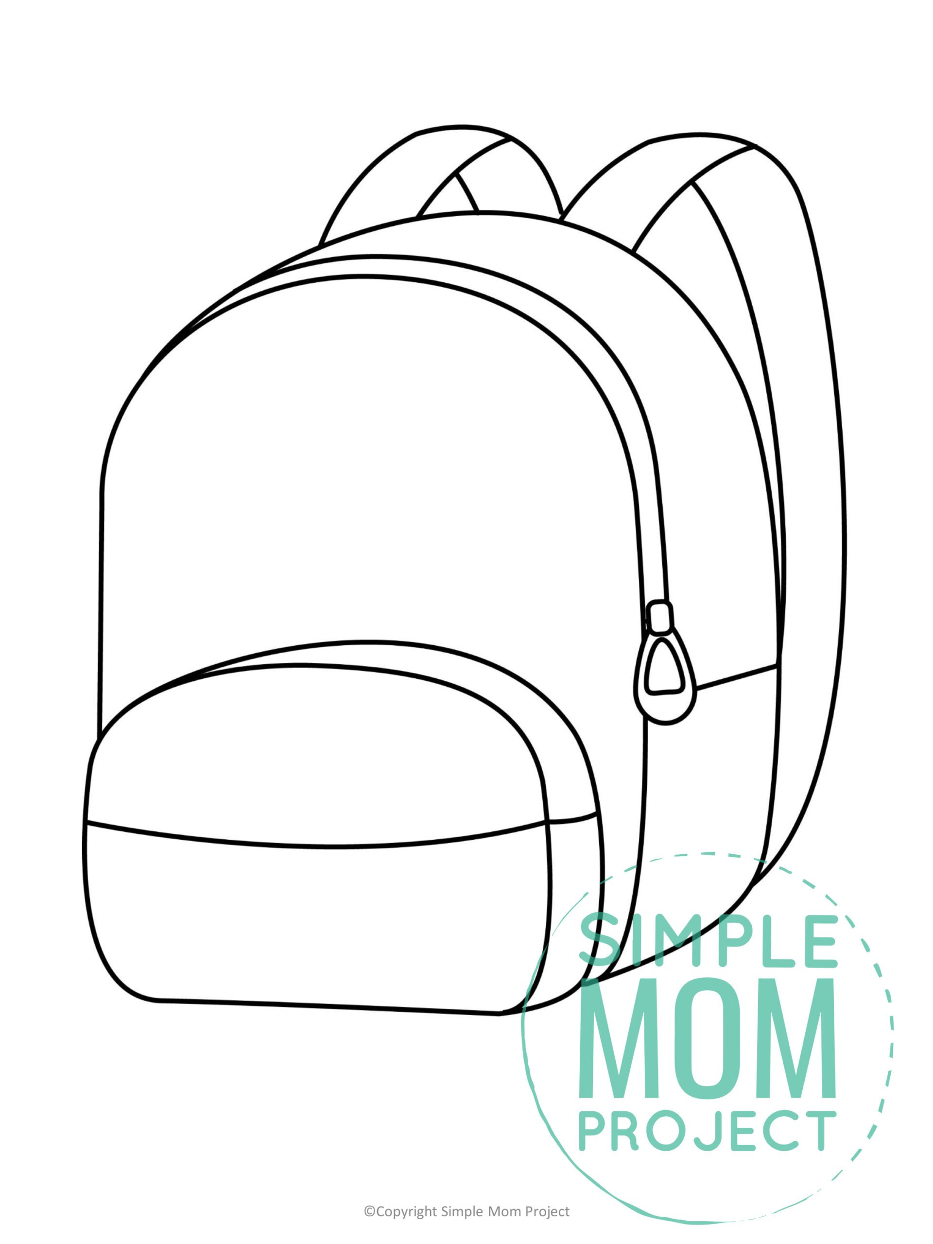 Coloring Page Of A Backpack 82