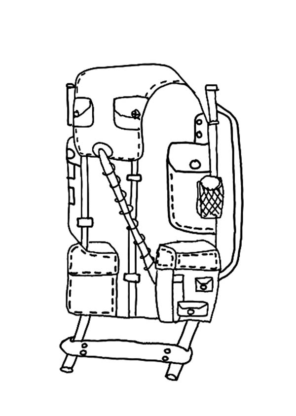 Coloring Page Of A Backpack 83