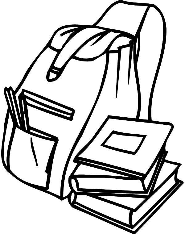 Coloring Page Of A Backpack 86