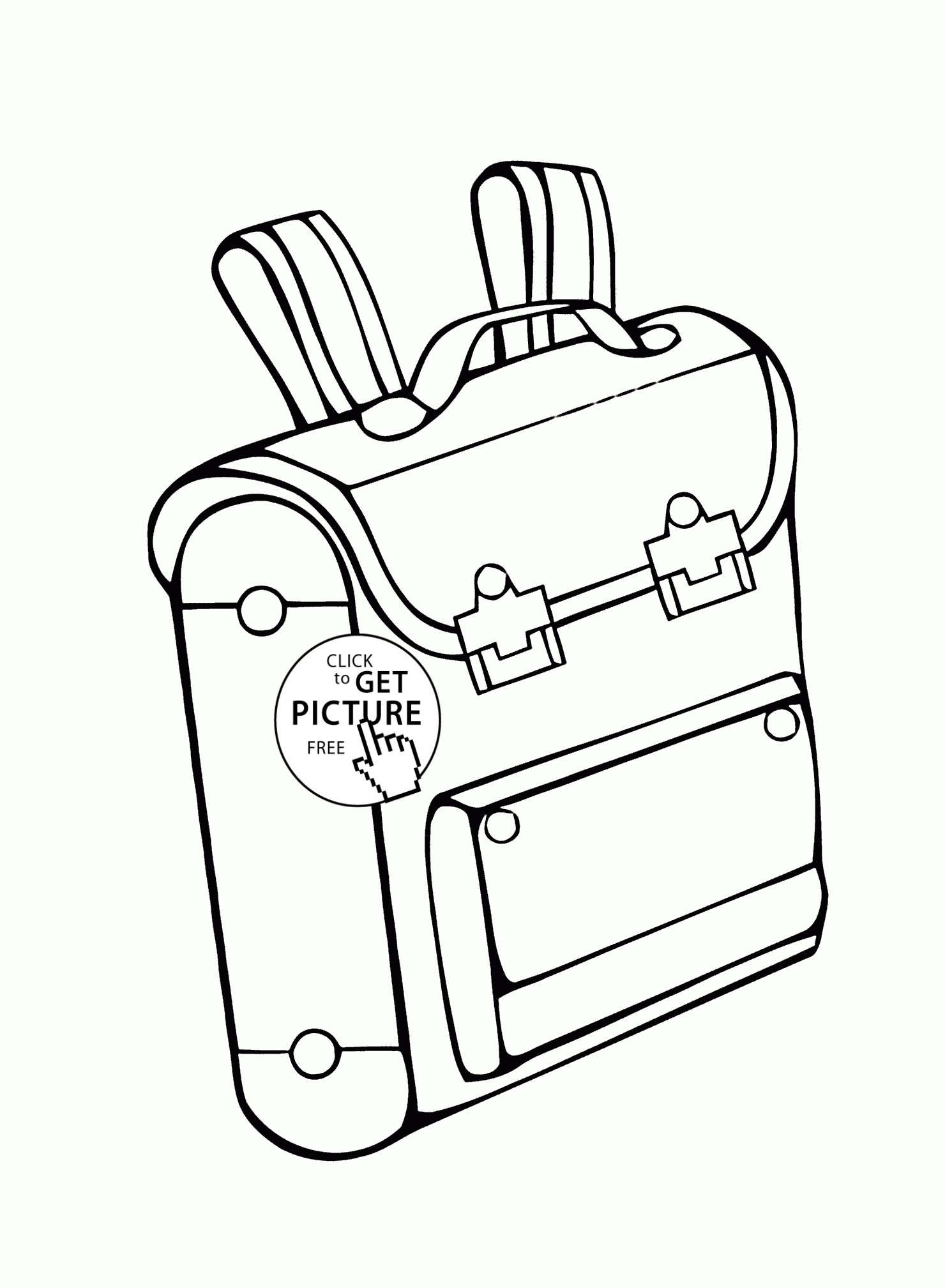 Coloring Page Of A Backpack 92