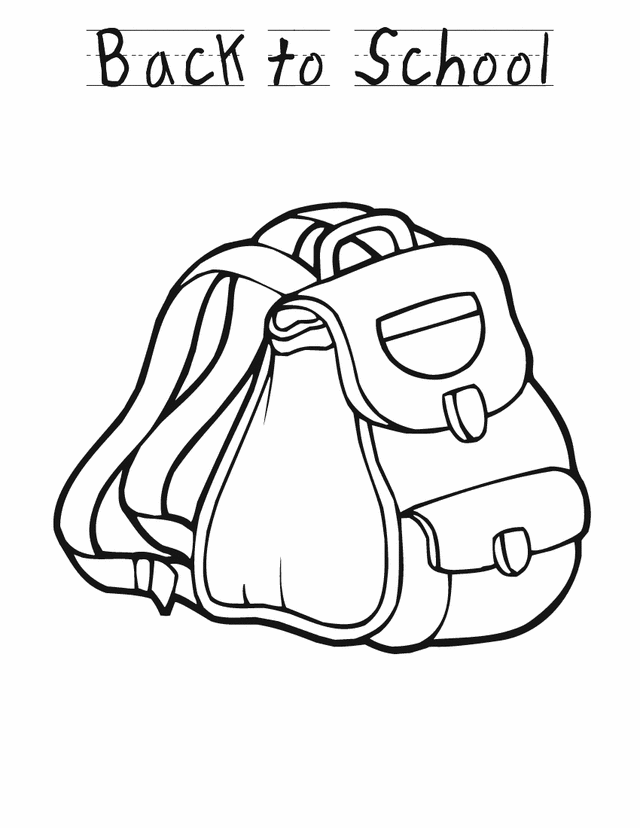 Coloring Page Of A Backpack 96