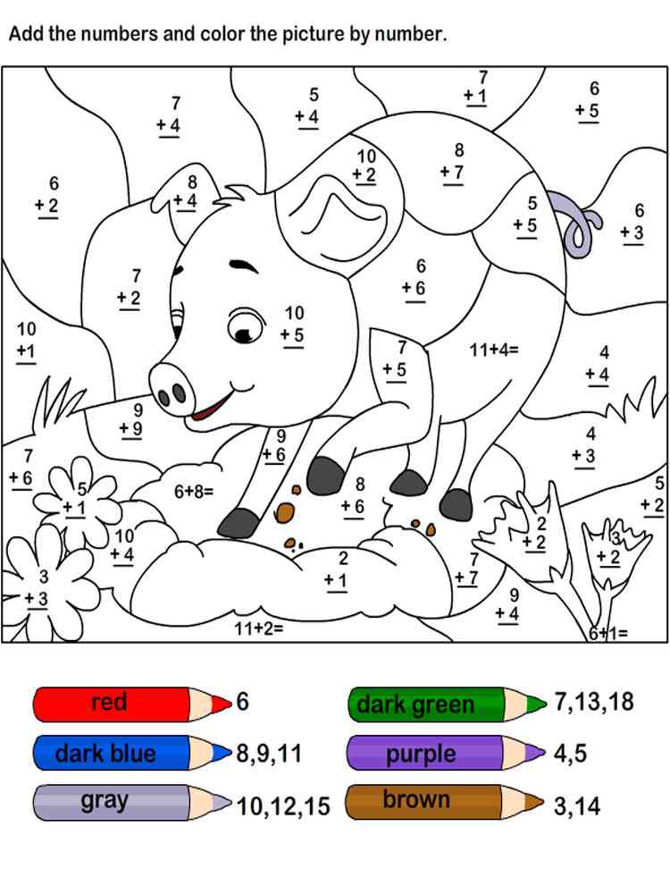 Math Coloring Pages Printable 1