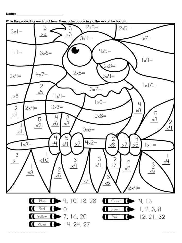 Math Coloring Pages Printable 70