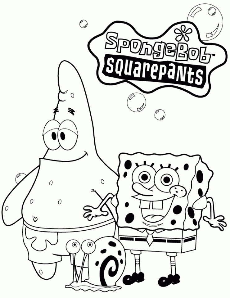 Sponge Bob Coloring Sheet 1