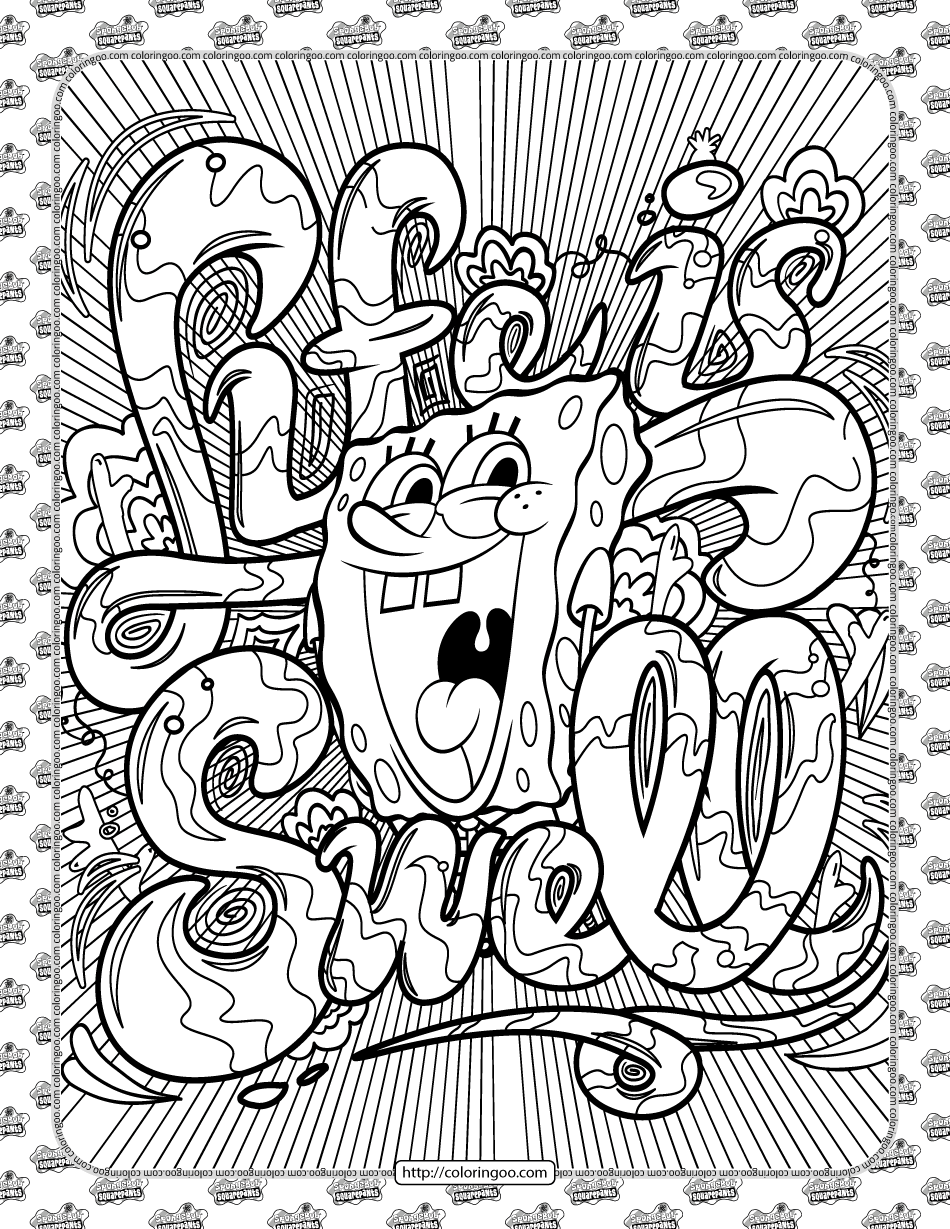 Sponge Bob Coloring Sheet 10