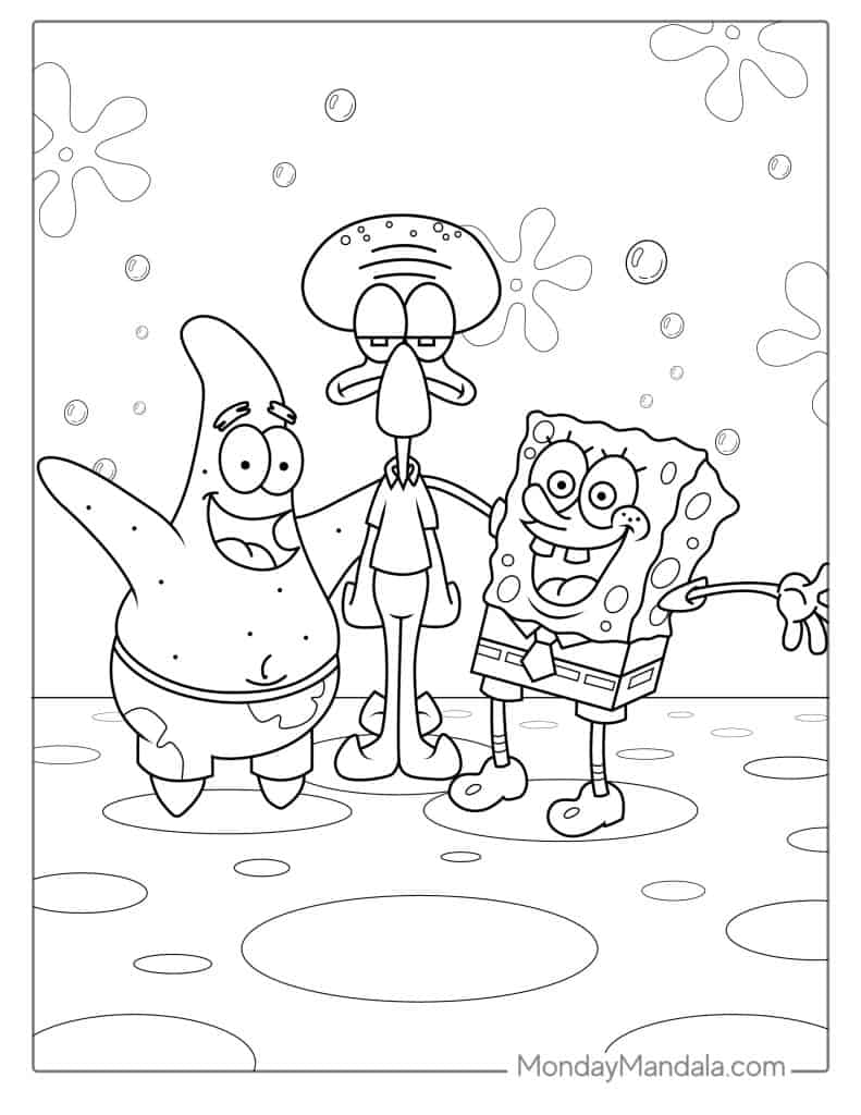 Sponge Bob Coloring Sheet 101