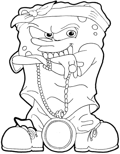 Sponge Bob Coloring Sheet 104