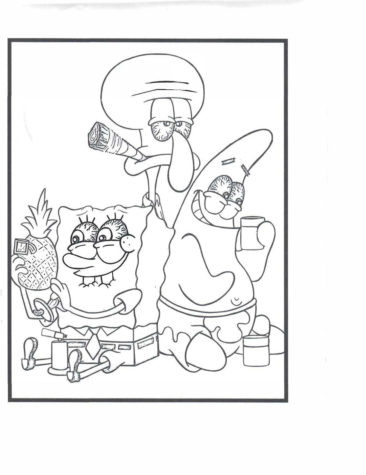 Sponge Bob Coloring Sheet 16