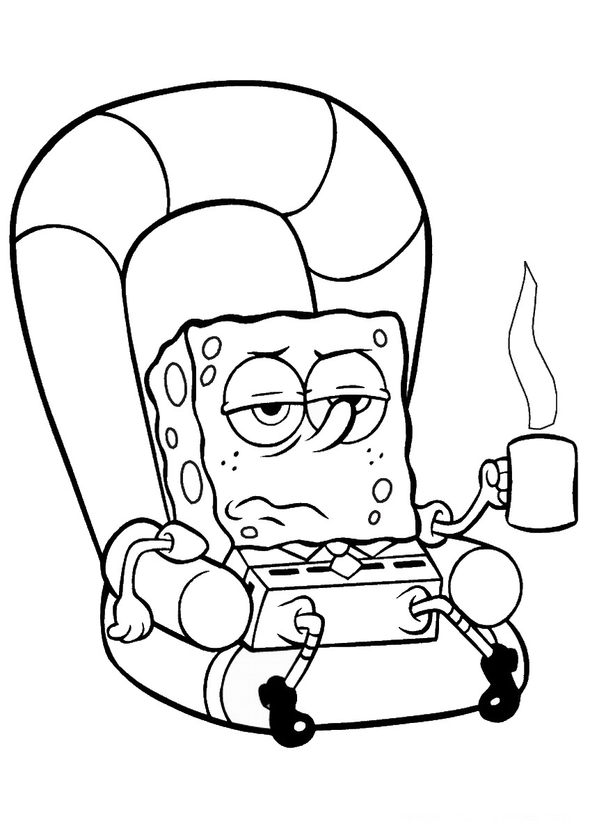 Sponge Bob Coloring Sheet 2