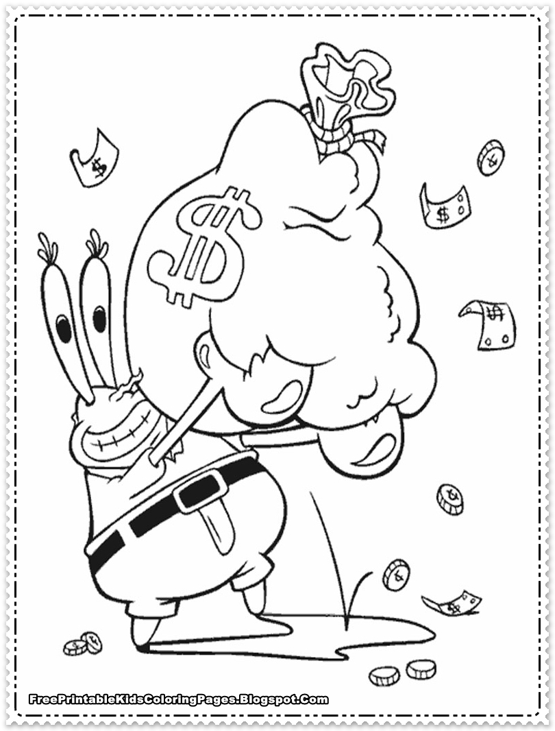 Sponge Bob Coloring Sheet 22