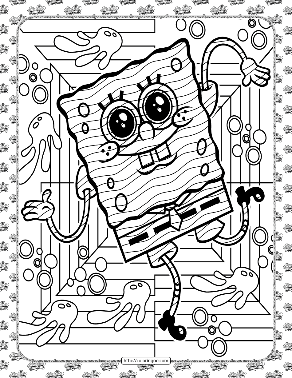 Sponge Bob Coloring Sheet 27