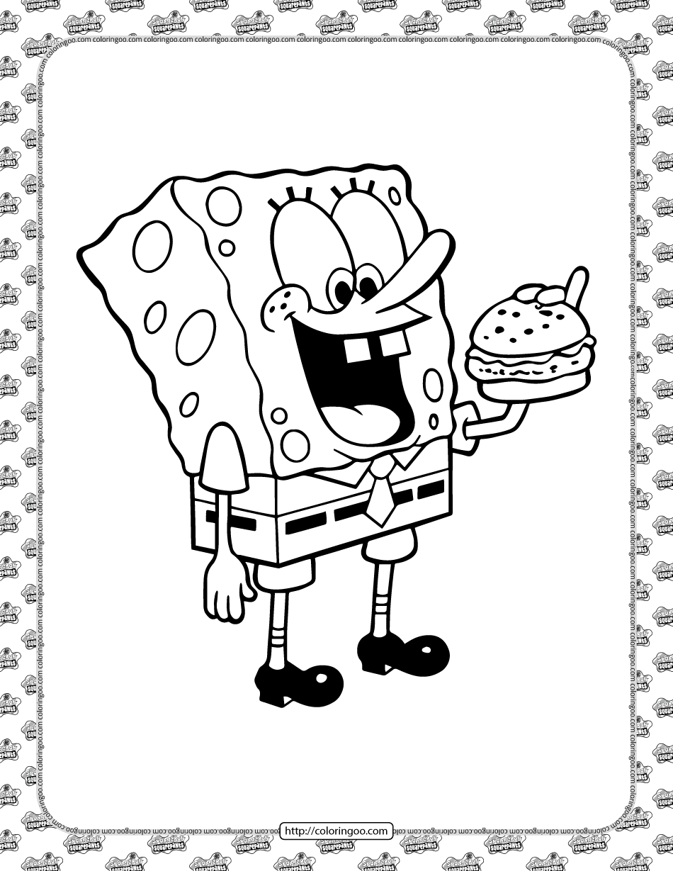 Sponge Bob Coloring Sheet 29