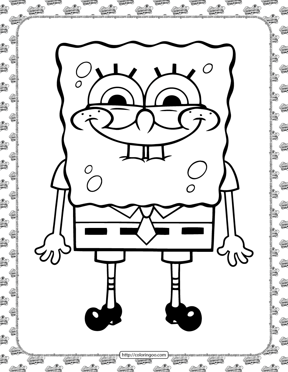 Sponge Bob Coloring Sheet 4