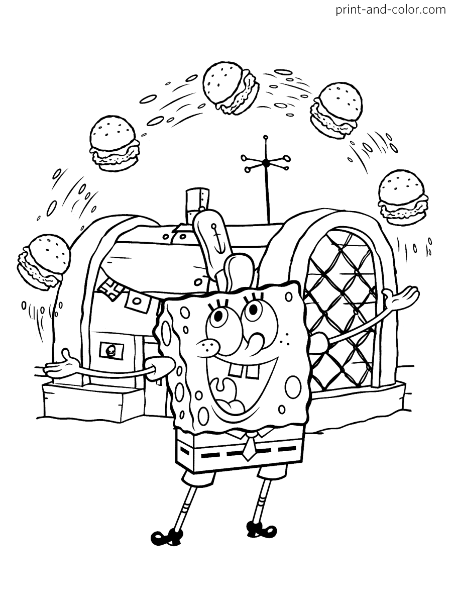 Sponge Bob Coloring Sheet 44