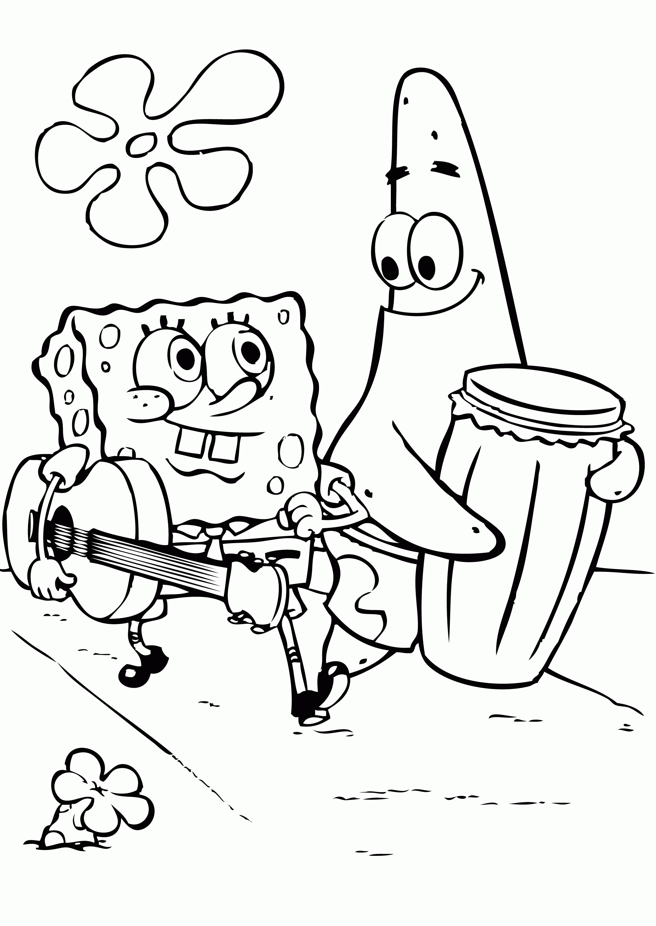 Sponge Bob Coloring Sheet 5