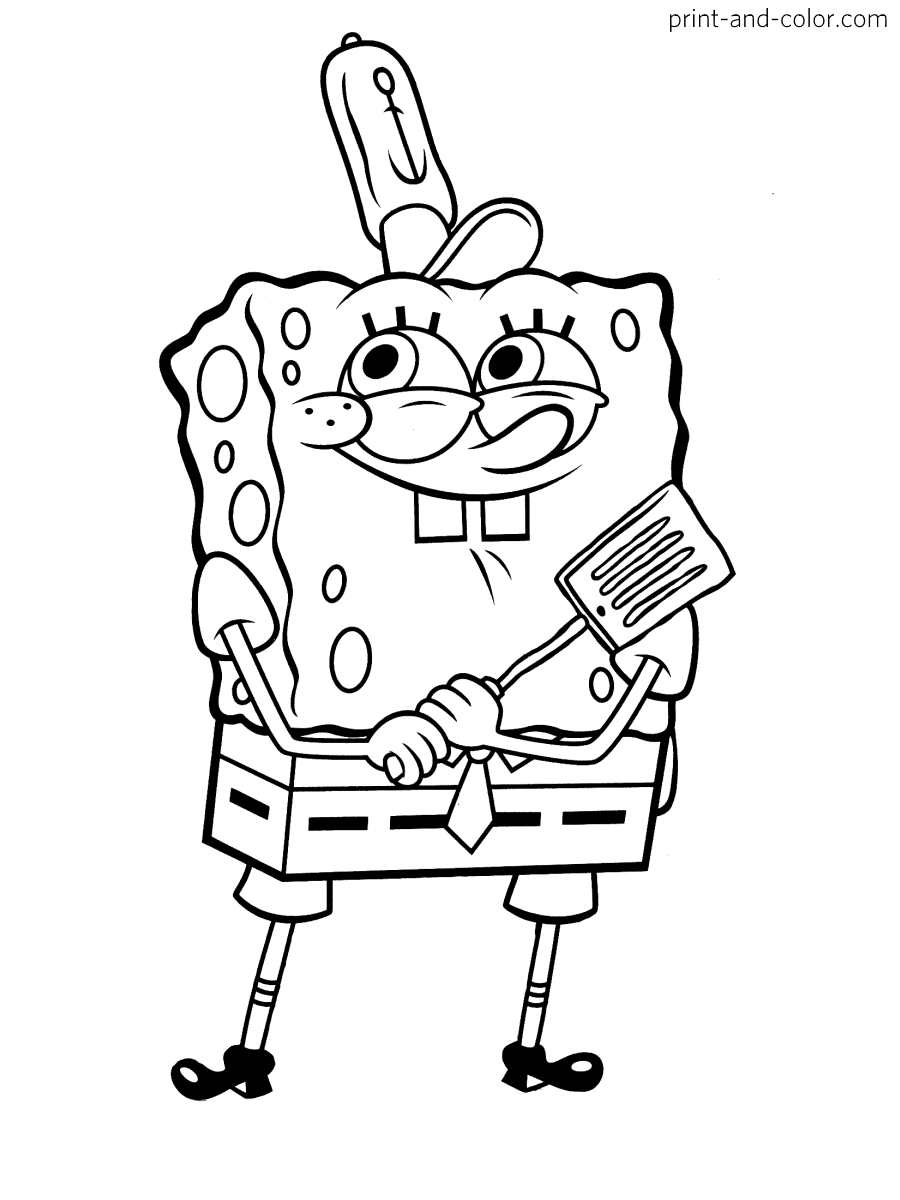 Sponge Bob Coloring Sheet 63